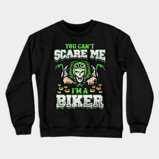 Biker Halloween Skull Crewneck Sweatshirt